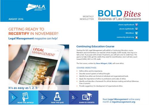 BOLD Bites Newsletter August 2016 BOLD Bites Newsletter August 2016