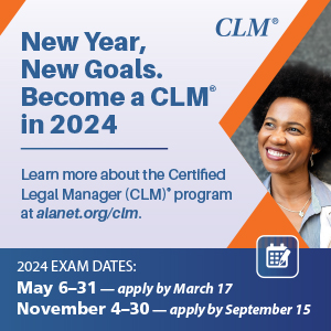 ALA's Certified Legal Manager Program