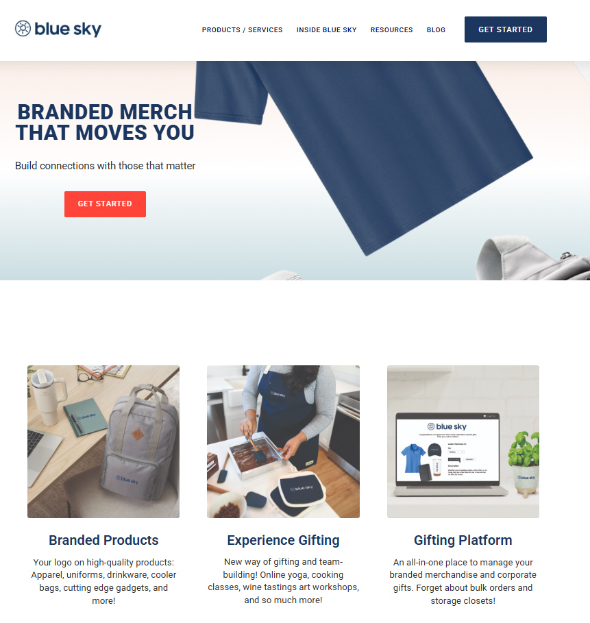 Blue Sky Marketing website