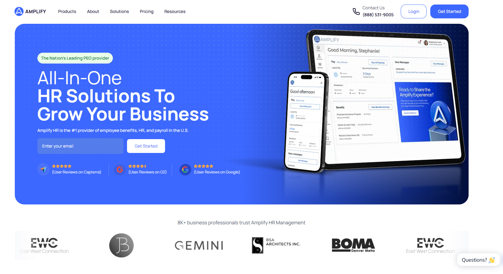 Amplify HR website