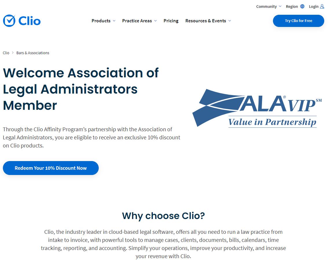 Clio website