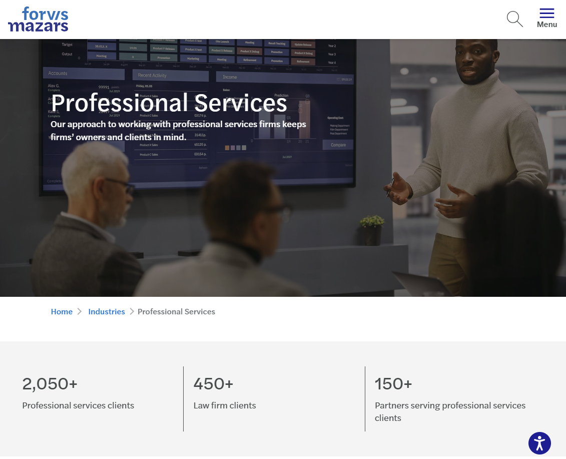 Forvis Mazars website