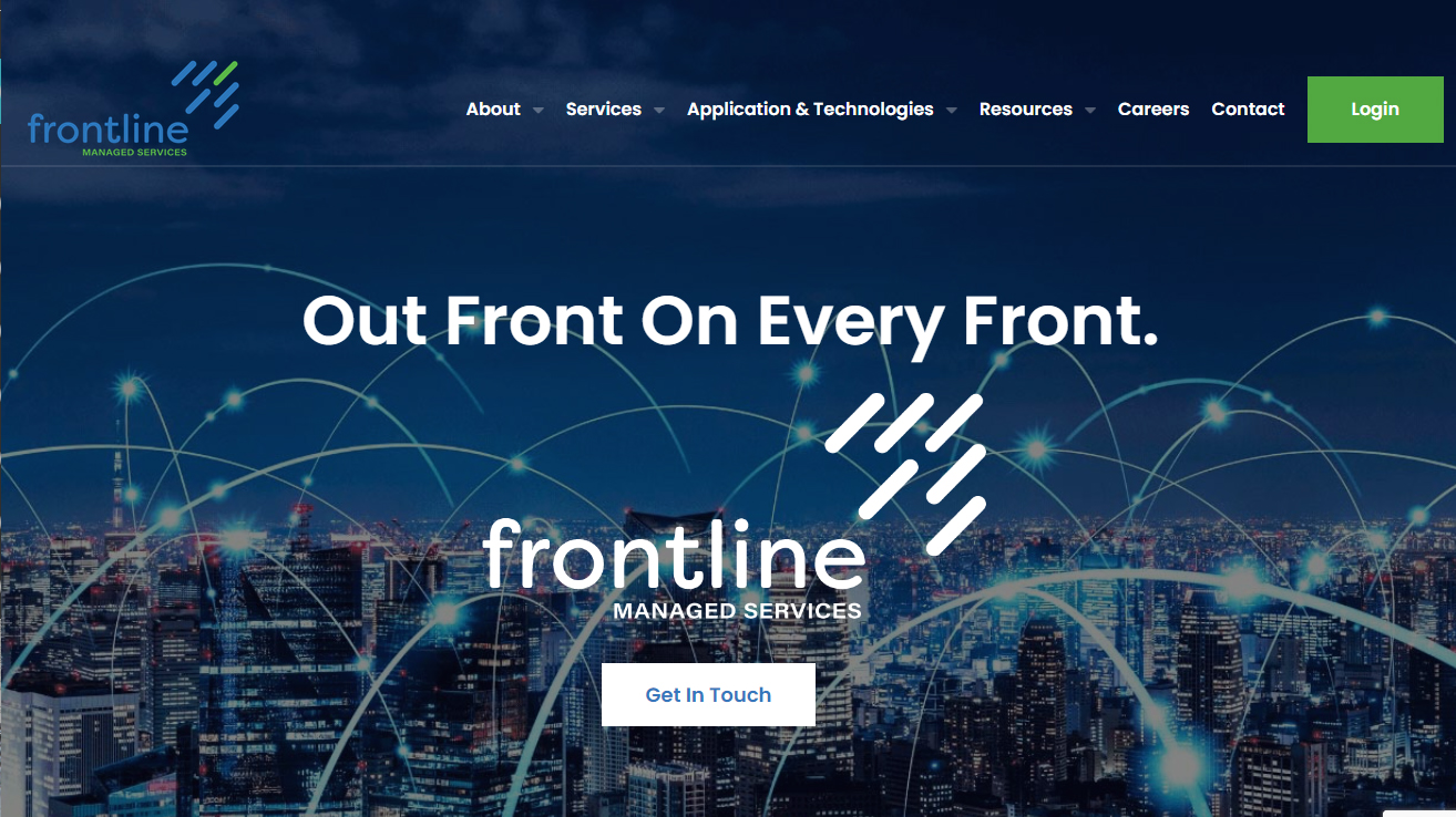 Frontline Managed Services website