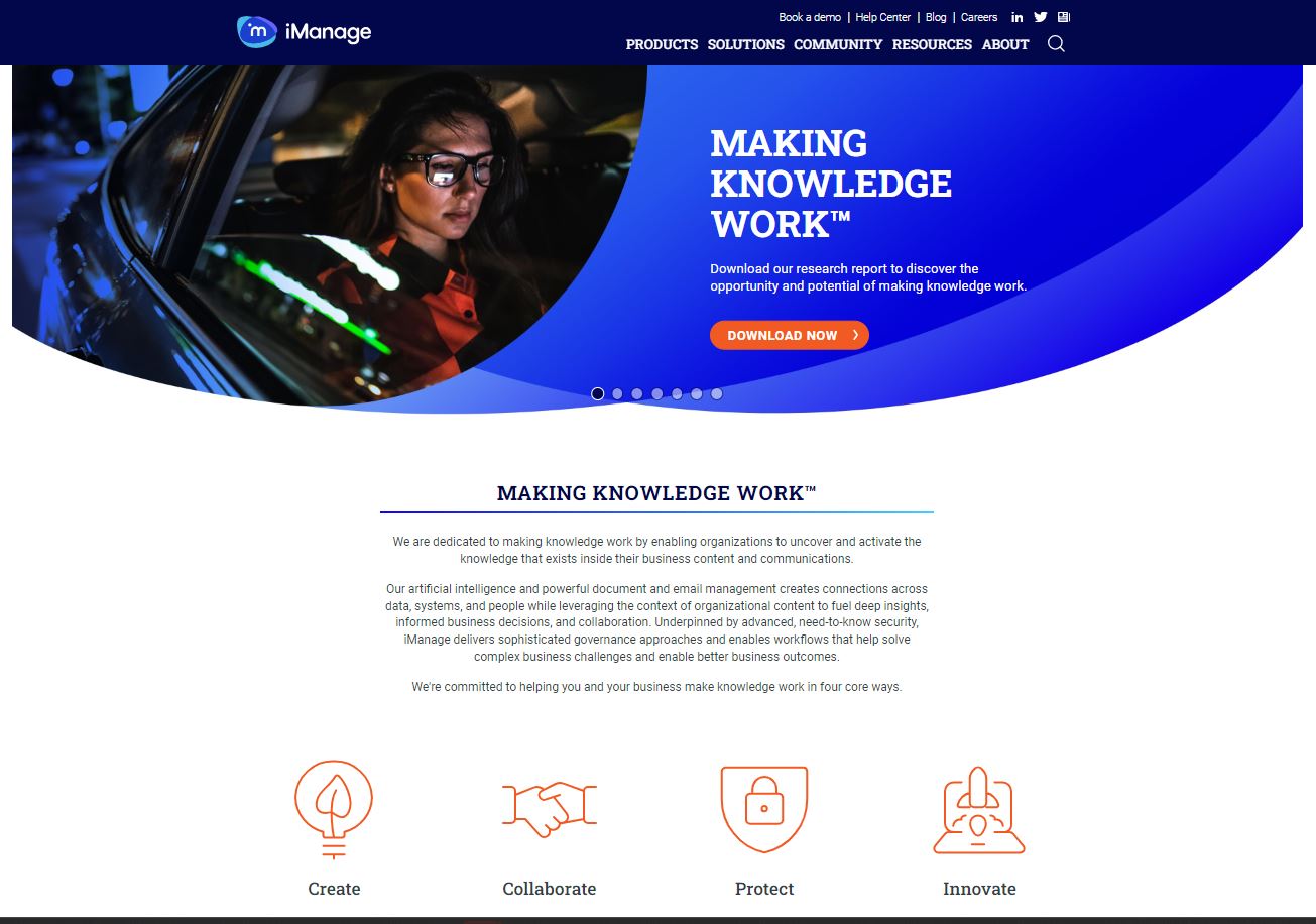 iManage website