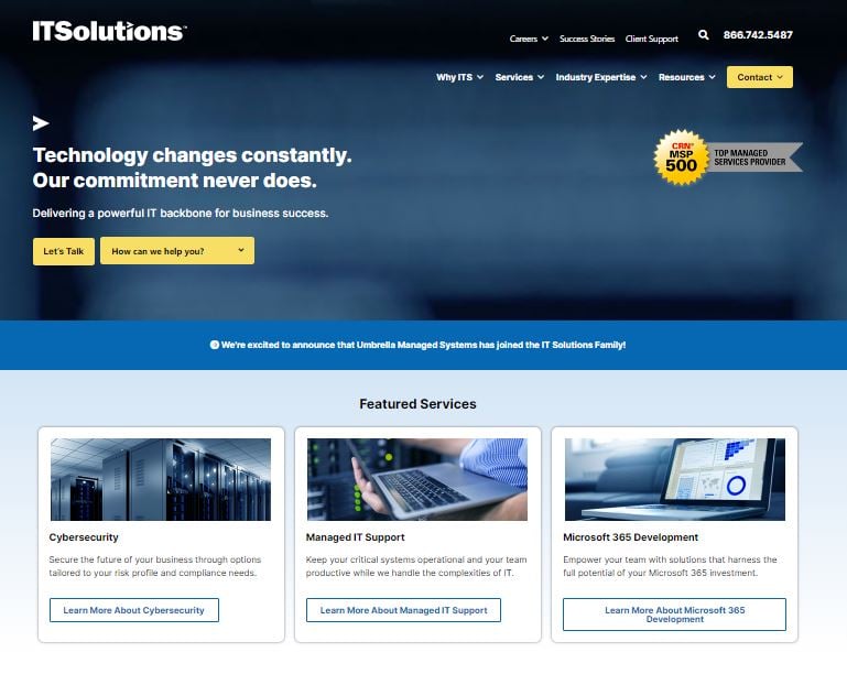 IT Solutions Consulting website