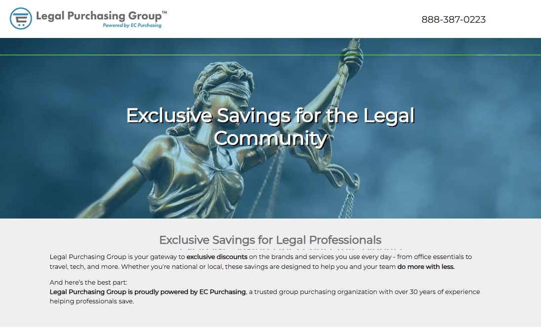 Legal Purchasing Group website