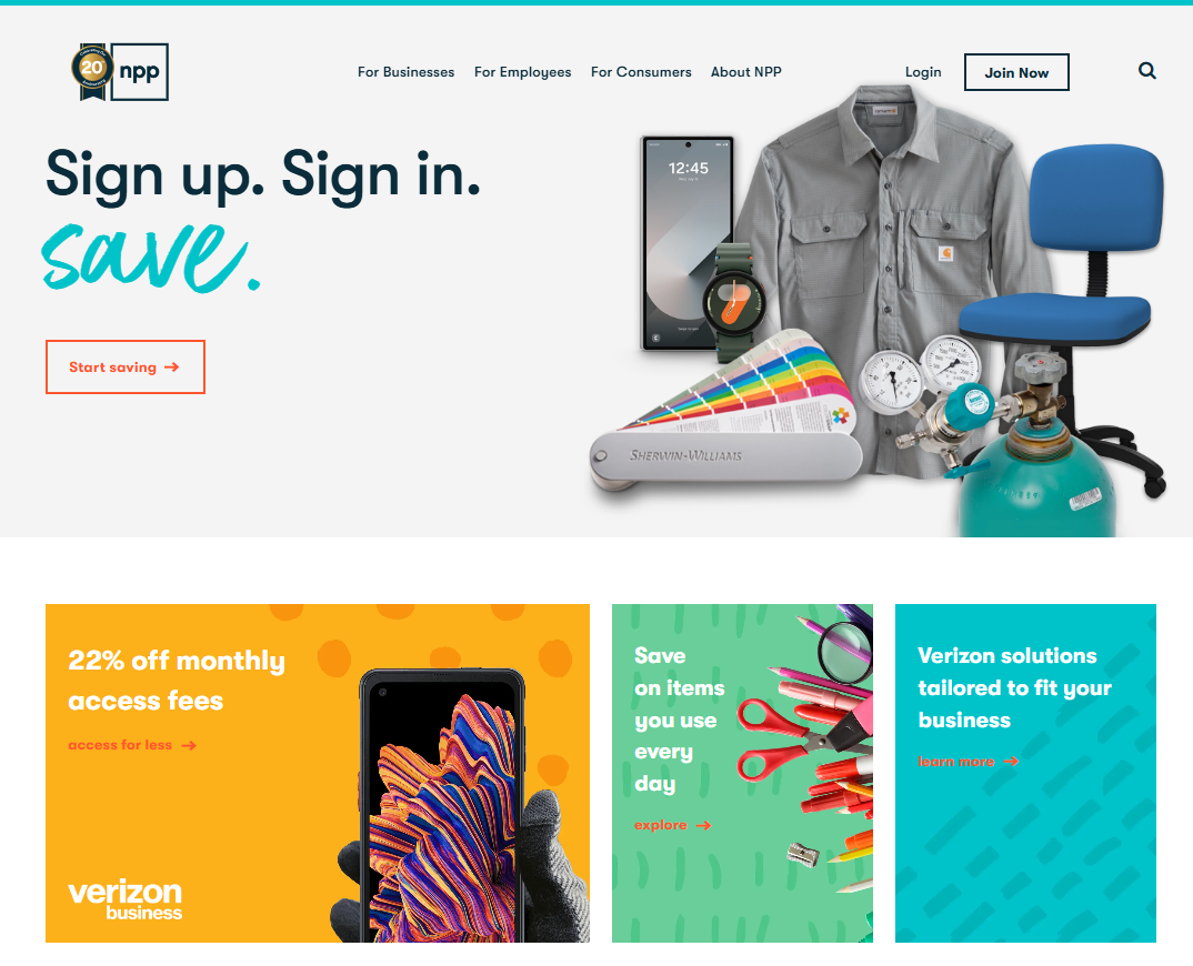 National Purchasing Partners website