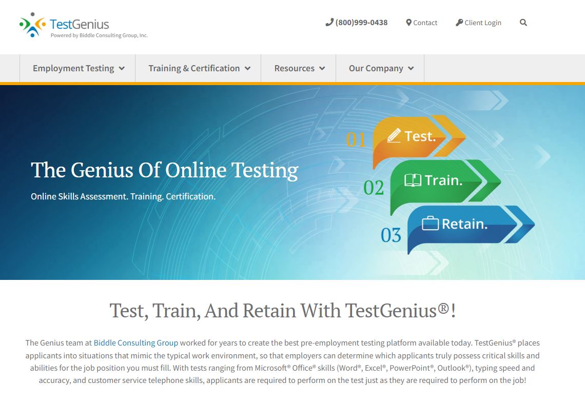 TestGenius website