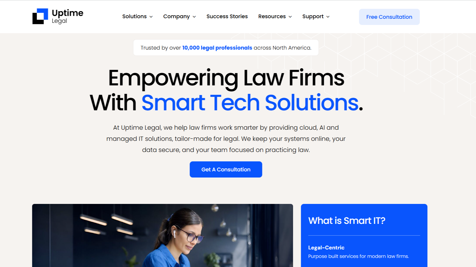 Uptime Legal website