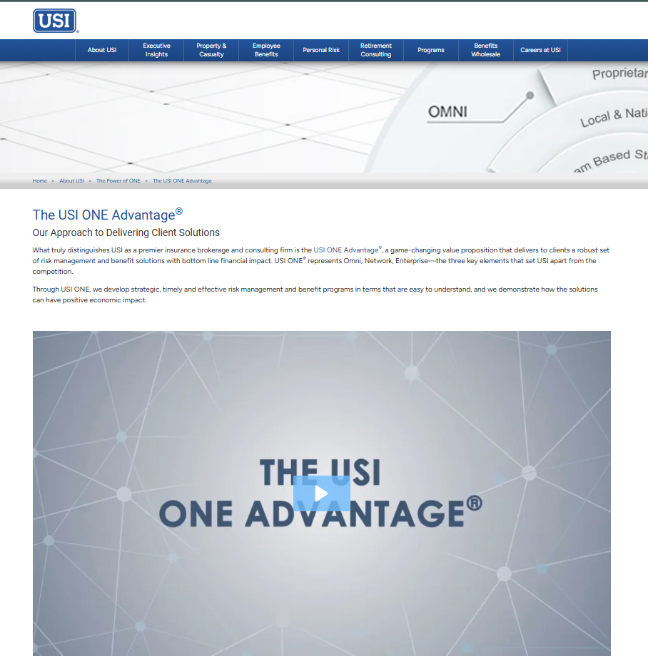 USI Affinity website