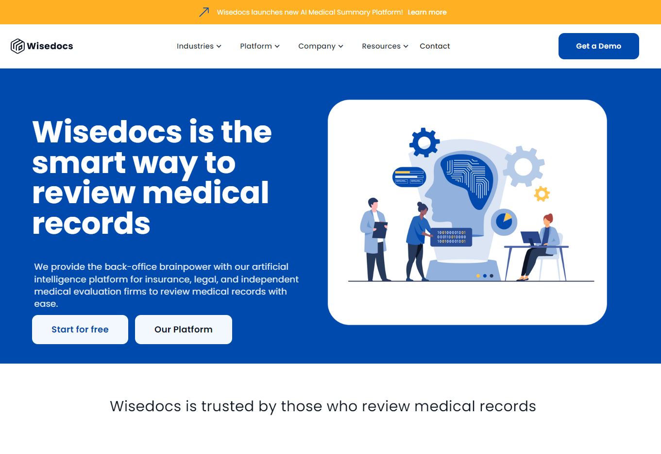 Wisedocs website